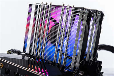 SilverStone Hydrogon D120 ARGB 塔扇开箱测试 / 双塔 6 热管 双 120mm 风扇-S(34)