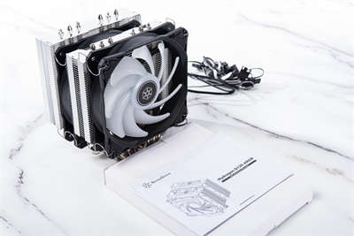 SilverStone Hydrogon D120 ARGB 塔扇开箱测试 / 双塔 6 热管 双 120mm 风扇-S(3)