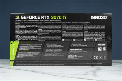 INNO3D GEFORCE RTX 3070 TI X3 OC 显卡测试 / 双卡槽三扇薄卡，DLSS 加持可 4K(2)
