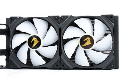 GIGABYTE AORUS WATERFORCE X 280一体式水冷开箱/独家圆形全彩LCD显示萤幕(20)