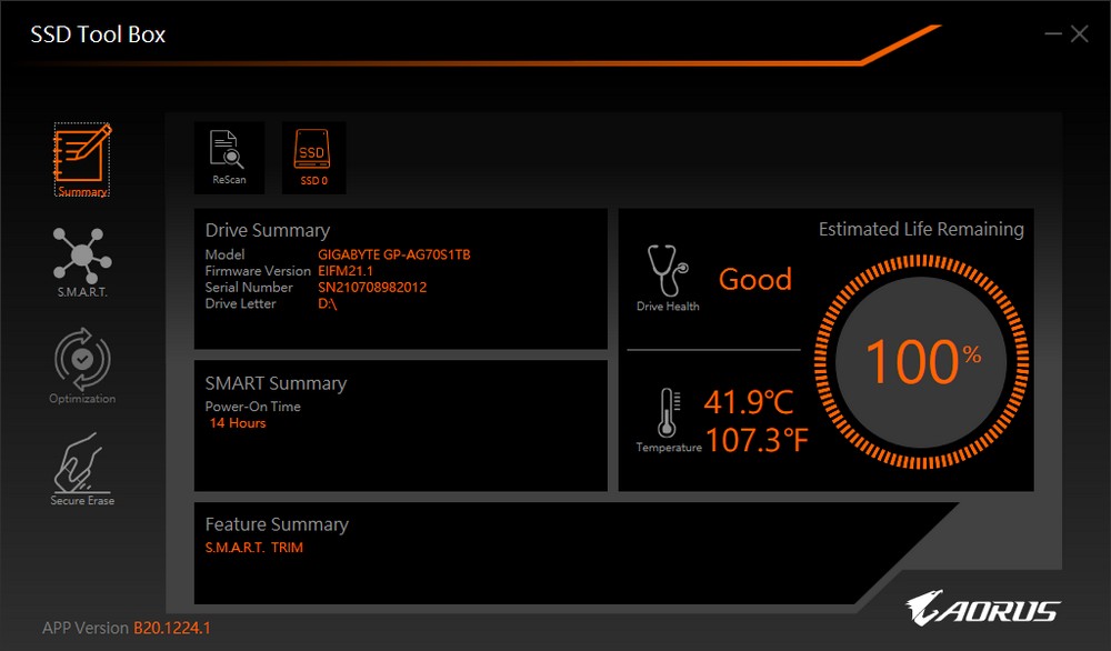 GIGABYTE AORUS Gen4 7000s SSD 1TB开箱测试(11)