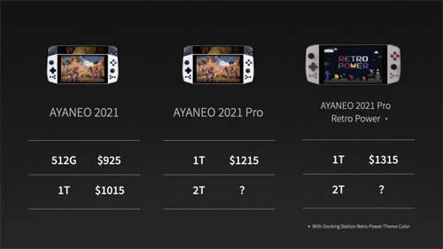 AYA NEO Pro与Retro Power+掌机售价正式公布