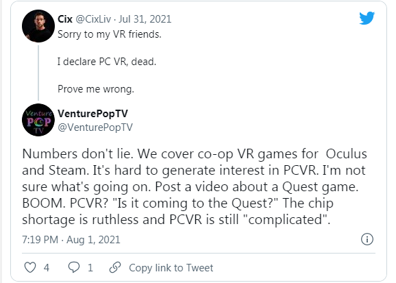 国外VR游戏开发者：PC向VR游戏已死 玩家毫无热情(2)