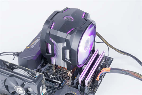 Cooler Master MasterAir MA610P ARGB散热器开箱测试/六根热导管搭载、流线型上盖设计
