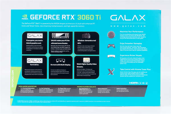 GALAX GeForce RTX 3060 Ti EX(1-Click OC)开箱测试(2)
