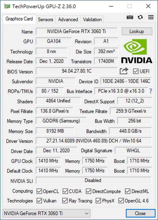 GALAX GeForce RTX 3060 Ti EX(1-Click OC)开箱测试(30)