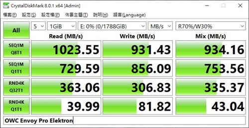 OWC Envoy Pro Elektron小巧USB SSD随身碟开箱/重本铝壳10Gb/s高速传输(13)