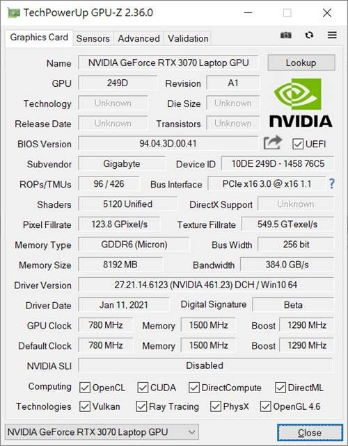 GIGABYTE AORUS 15G XC电竞笔电开箱/搭载 RTX 3070笔电显示卡、顺畅体验(36)