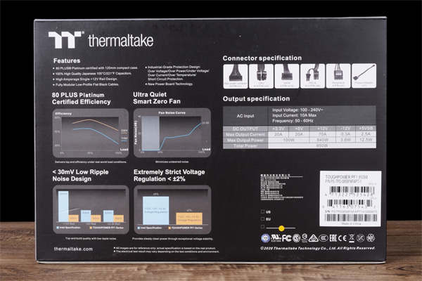 Thermaltake Toughpower PF1 850w开箱测试/全新单面板PCB设计(2)