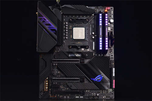ASUS ROG Crosshair VIII Dark Hero主机板开箱测试/英雄再临 黑化无扇