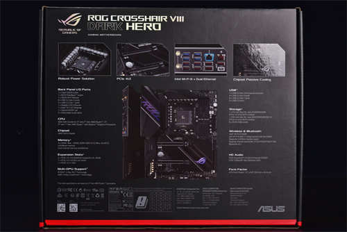 ASUS ROG Crosshair VIII Dark Hero主机板开箱测试/英雄再临 黑化无扇(2)