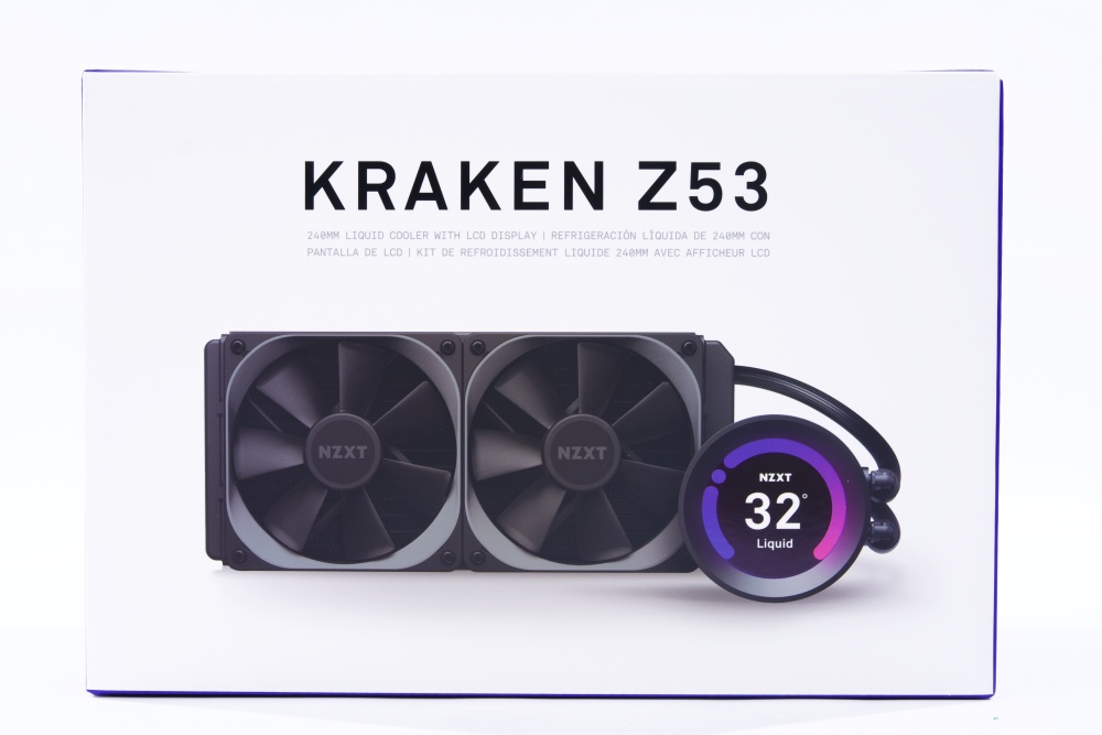 NZXT Kraken Z53一体式水冷开箱/2.36吋圆形全彩LCD萤幕、240mm规格适合小机壳(1)