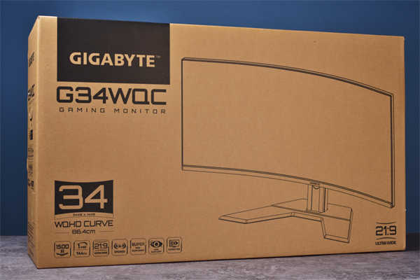 GIGABYTE G34WQC电竞萤幕开箱测试/曲面1500R 2K 144Hz的划算之选(1)