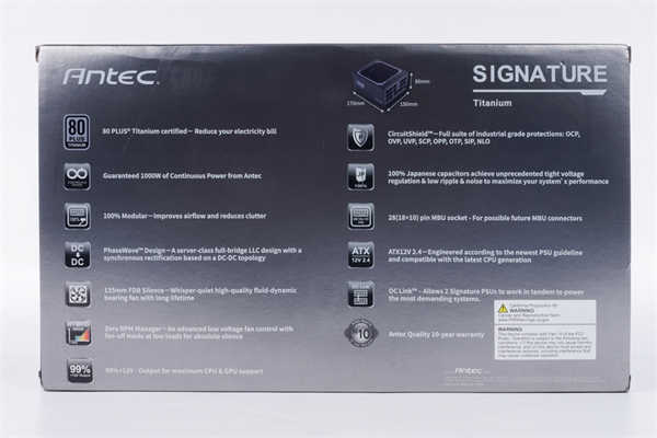 Antec Signature 1000W TITANIUM 80 PLUS钛金电源开箱/钛金等级的超高转换效率标(2)