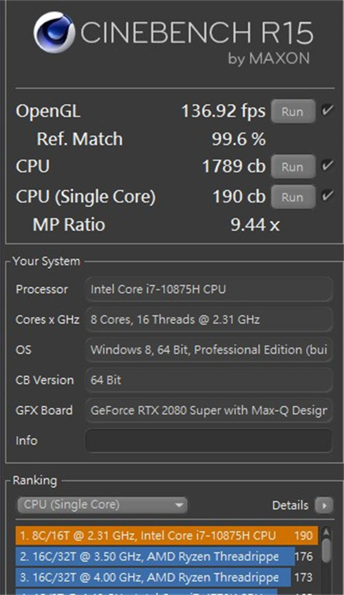 潮流新机MSI GE66 Raider 10SGS测试报告/钛银新色Mystic灯bar炫(59)