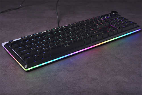 iRocks K71M RGB机械式键盘开箱/满版RGB、二色PBT键帽与智慧转轮(4)