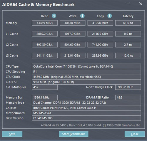 潮流新机MSI GE66 Raider 10SGS测试报告/钛银新色Mystic灯bar炫(65)