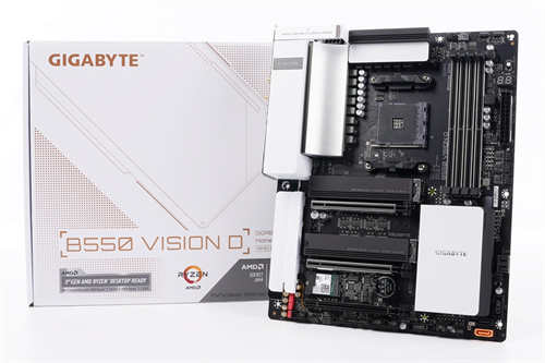 GIGABYTE B550 VISION D主机板开箱测试ft. Ryzen 7 4750G主白色系高颜质Thunder