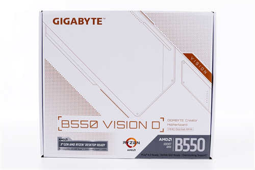 GIGABYTE B550 VISION D主机板开箱测试ft. Ryzen 7 4750G主白色系高颜质Thunderbolt3好迅速(1)