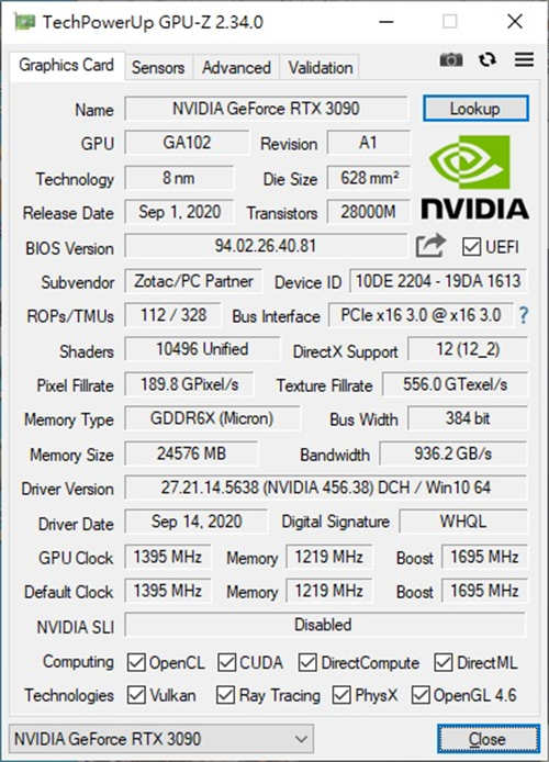 ZOTAC GAMING GeForce RTX 3090 Trinity/RTX 3090战 8K、战未来、占一个业界标竿(19)