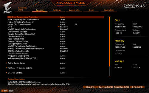 GIGABYTE Z490 AORUS ELITE开箱测试/最平价的Z490 AORUS主机板信仰选择(42)