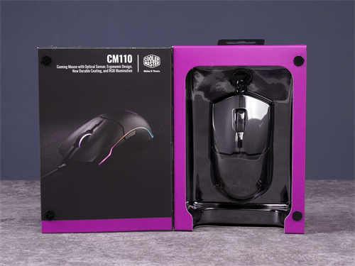 Cooler Master CM110 CM310电竞滑鼠开箱/千元内亲民价格、左右对称鼠身、环绕照明灯条(2)