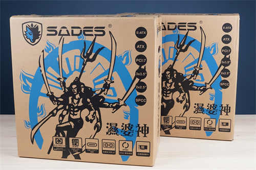 SADES赛德斯Shiva湿婆神全侧透机壳开箱测试/黑白双色、前后预装SAMSARA 轮迴风扇(1)