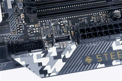 华擎ASRock Z490 Steel Legend/银白数位迷彩风格、钢铁传奇般的可靠性(11)