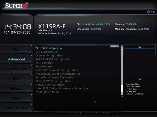 SuperMicro X11SRA-F 主机板开箱测试 / C422 晶片组、商用定位、Cascade Lake-W 支(26)
