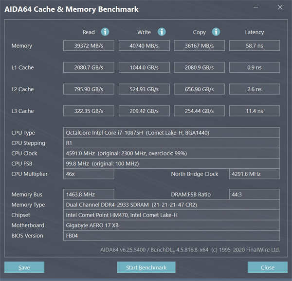GIGABYTE AERO 17 HDR创作笔电测试报告/4K Pantone校色Studio效能优化(62)