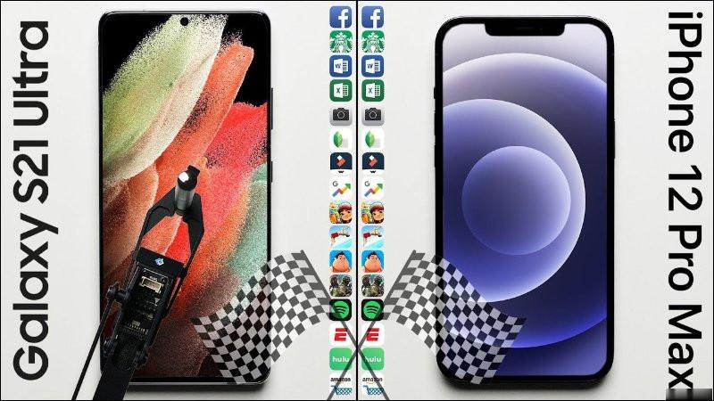 iPhone 12 Pro Max 对决三星 Galaxy S21 Ultra 应用程式启动速度实战