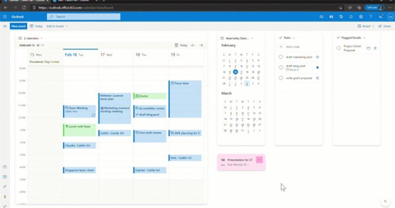 微软推出新 Outlook 行事曆「Board」视图与建议会议时间功能，让你安排日程更自由
