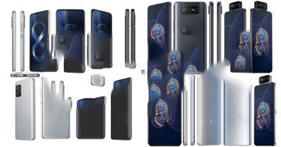华硕 ZenFone 8 、ZenFone 8 Flip 高清晰渲染图和规格