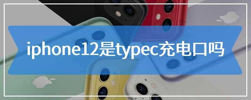 iphone12是typec充电口吗