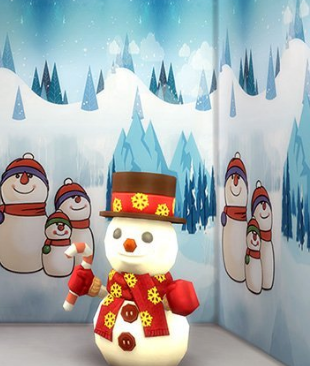 模拟人生4可爱的雪人背景MOD