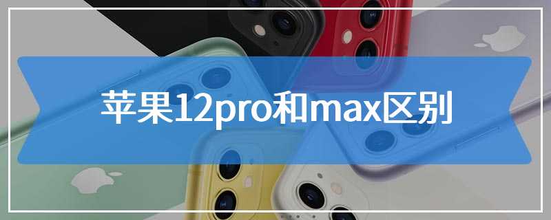 苹果12pro和max区别