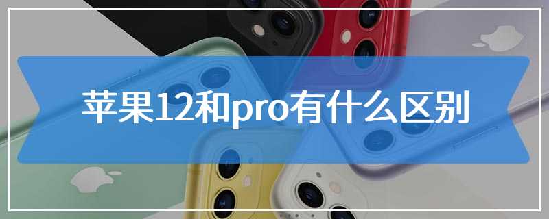 苹果12和pro有什么区别