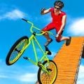 BMX自行车坡道特技