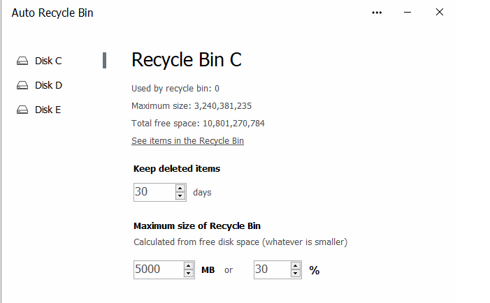 Auto Recycle Bin(自动清空回收站)