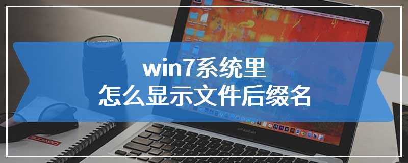 win7系统里怎么显示文件后缀名