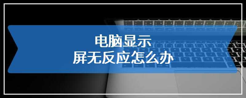 电脑显示屏无反应怎么办