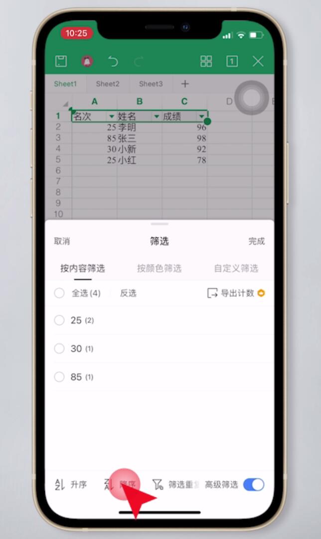手机WPS表格怎么筛选(7)