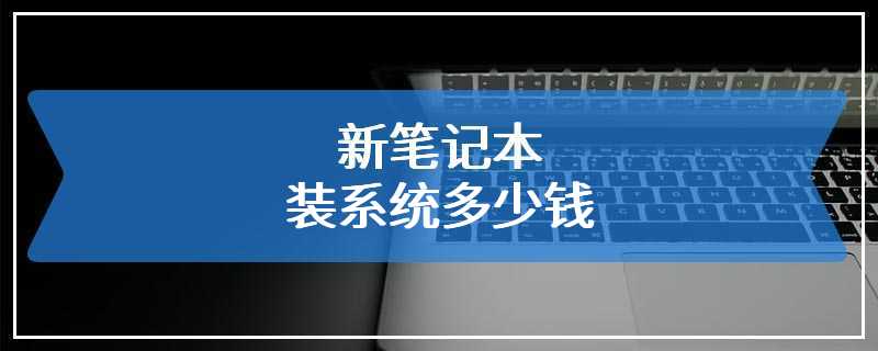 新笔记本装系统多少钱