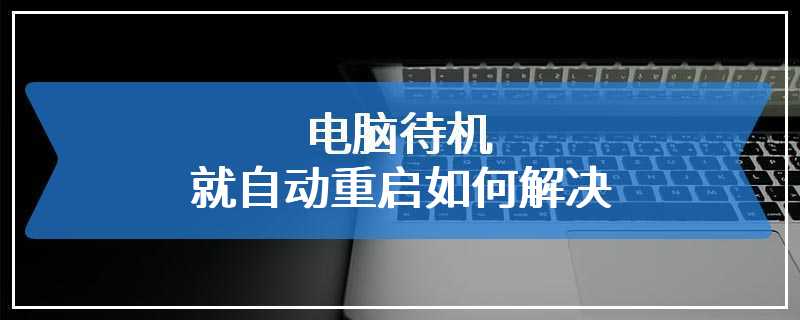 电脑待机就自动重启如何解决