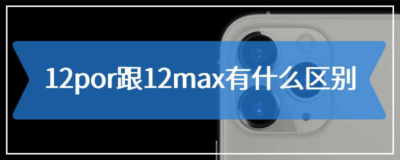 12por跟12max有什么区别