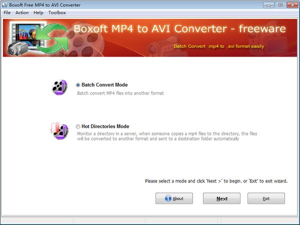 Boxoft free MP4 to AVI Converter( MP4转AVI转换器)