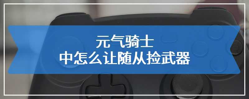 元气骑士中怎么让随从捡武器