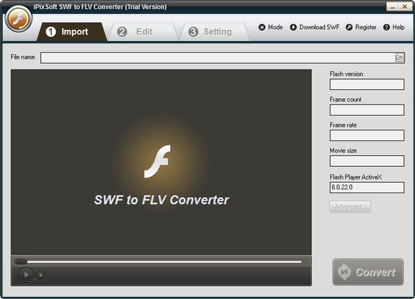 iPixSoft SWF to FLV Converter(SWF转FLV软件)