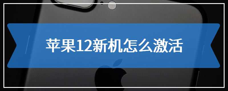 苹果12新机怎么激活