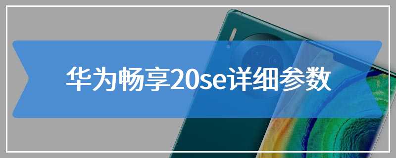 华为畅享20se详细参数